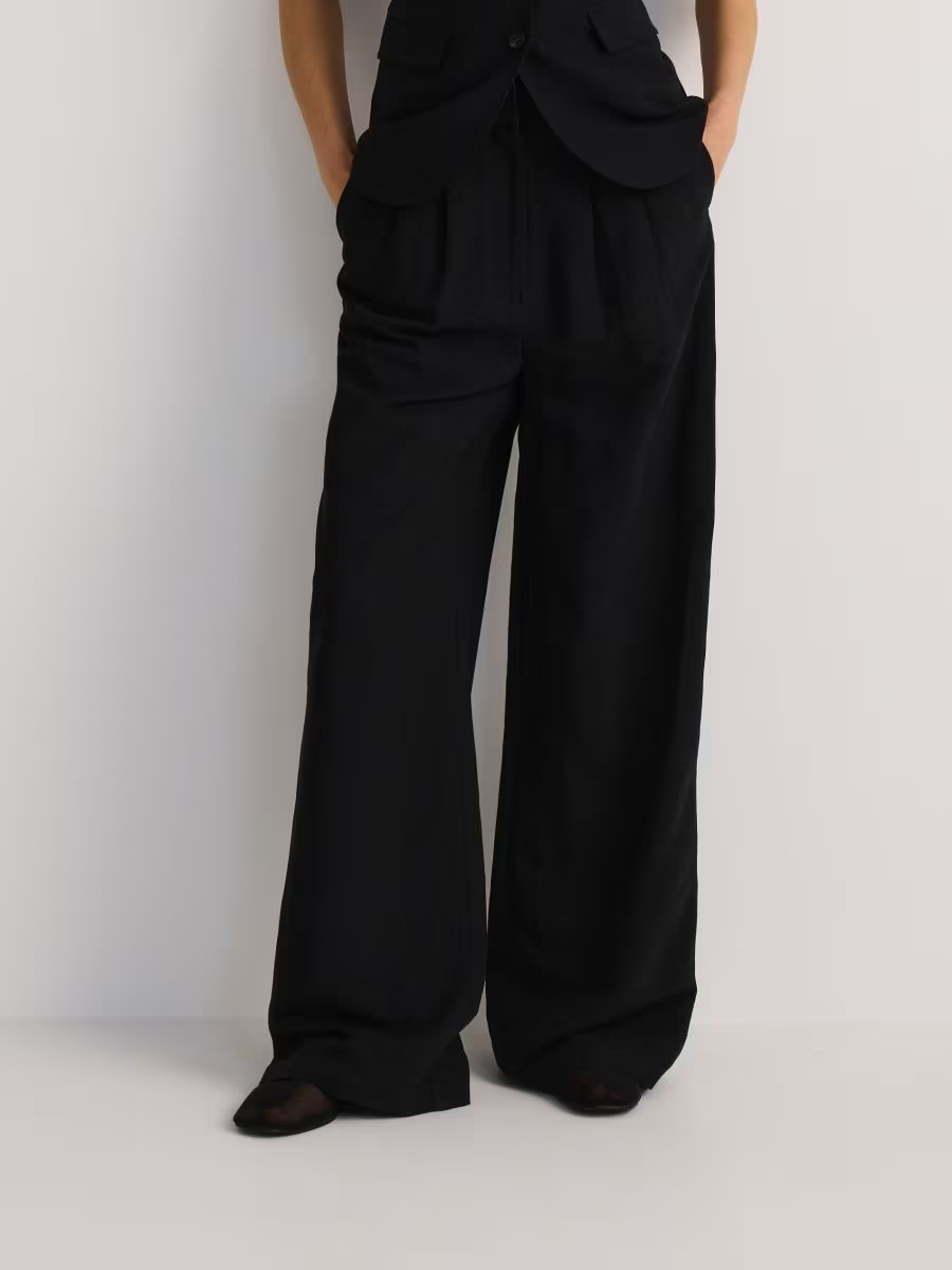 Pantalon large en lin