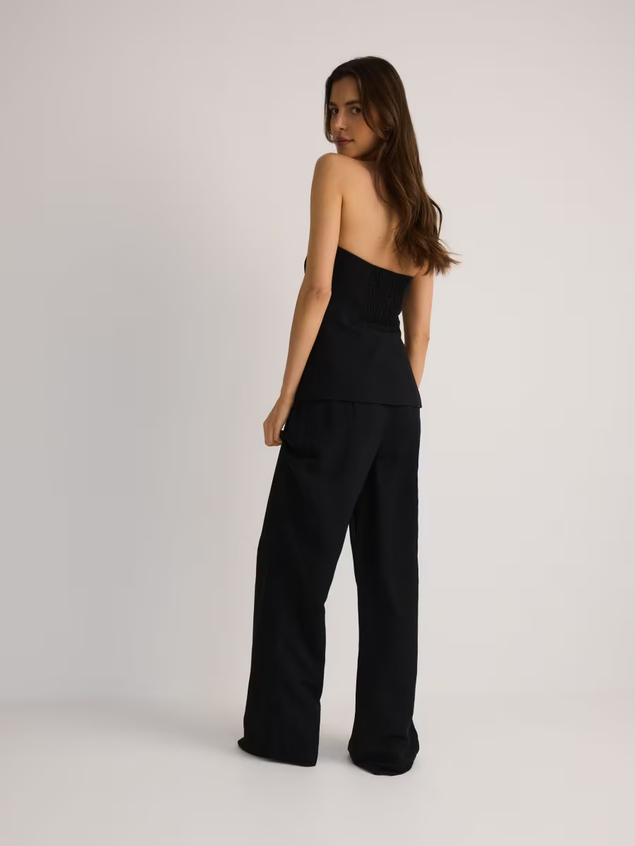 Pantalon large en lin