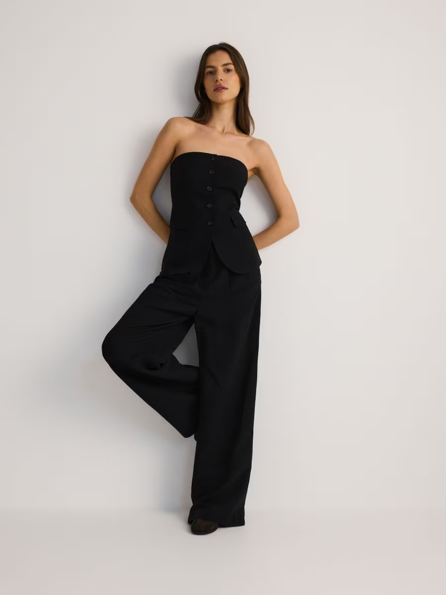 Pantalon large en lin